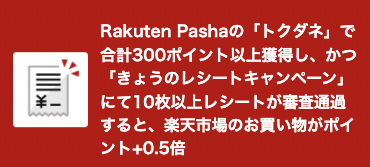 Rakuten PashaでSPU+0.5倍