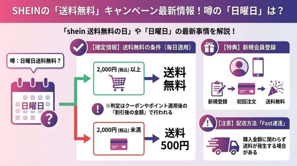 shein 送料無料 SHEINの「送料無料の日」はいつ?最新キャンペーン情報
