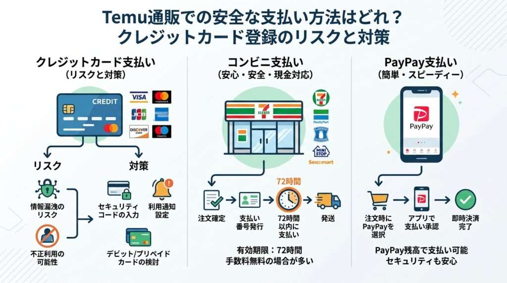 temu 支払い方法 Temu通販での安全な支払い方法はどれ?クレジットカード登録のリスクと対策